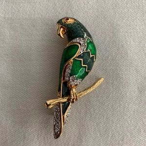Bird Brooch (green)
